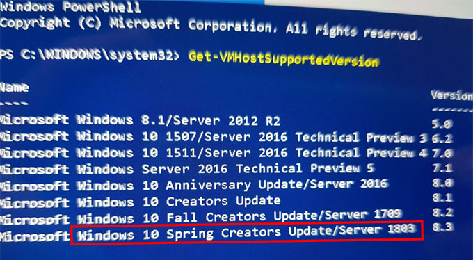 Windows10 Spring Creators Update