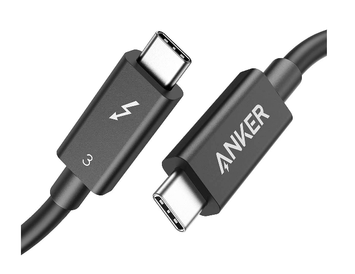 Anker USB-C & USB-C Thunderbolt 3 ケーブル (0.7m ブラック)