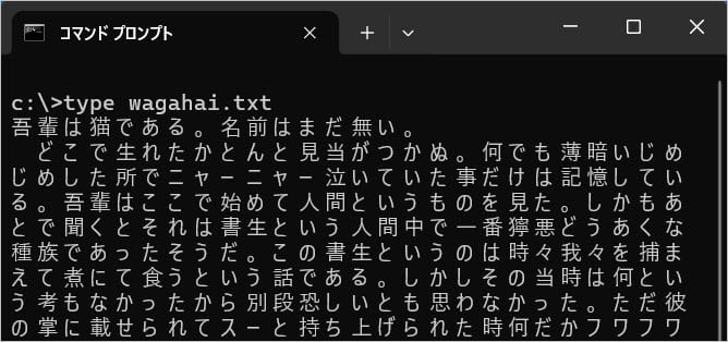 Windows11 コマンドプロンプト UTF-8